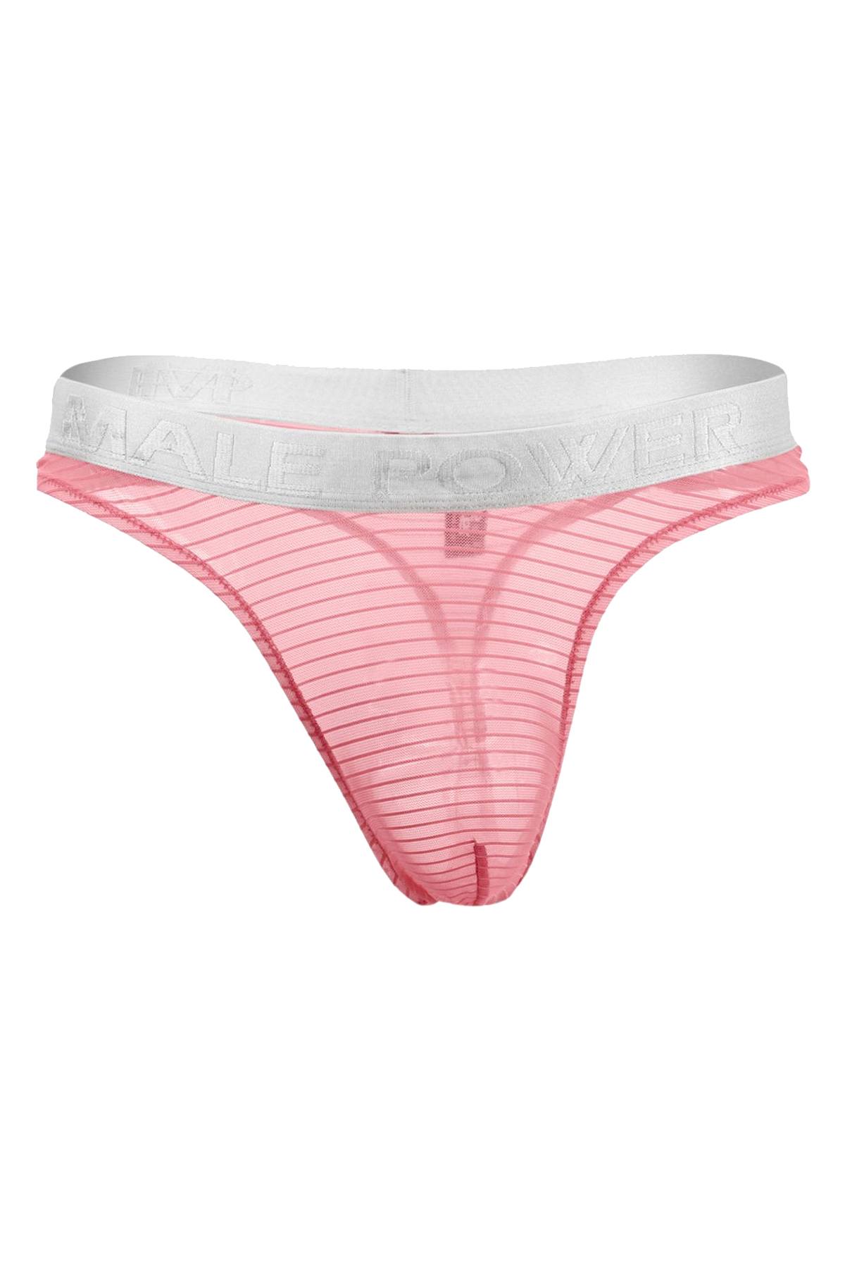 Male Power Salmon Mesh/Rib Bong Thong