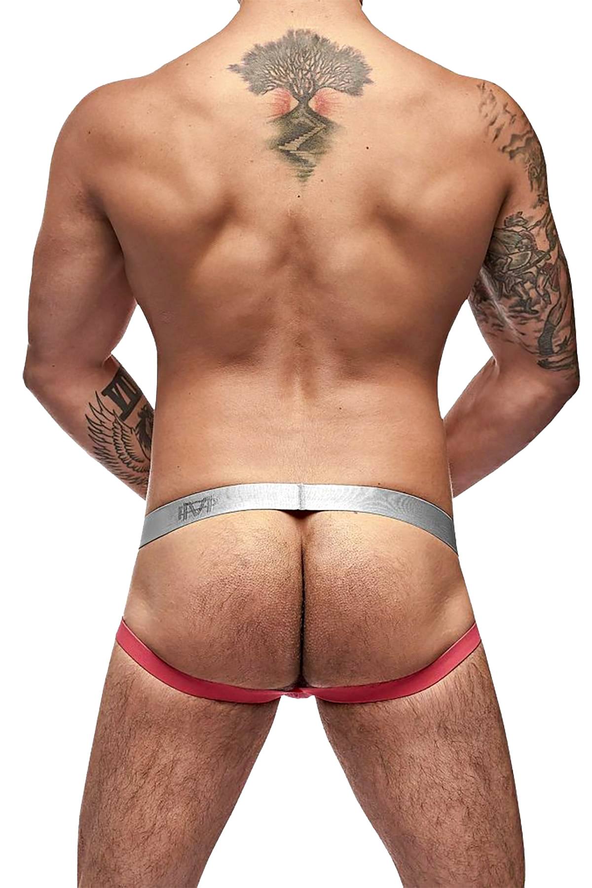 Male Power Salmon Mesh/Rib Ring Jock