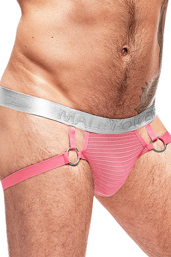 Male Power Salmon Mesh/Rib Ring Jock thumbnail 2