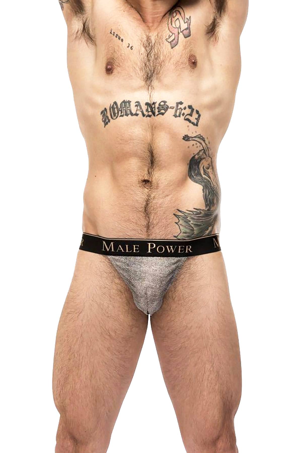 Male Power Snake-Print Viper Micro G-String