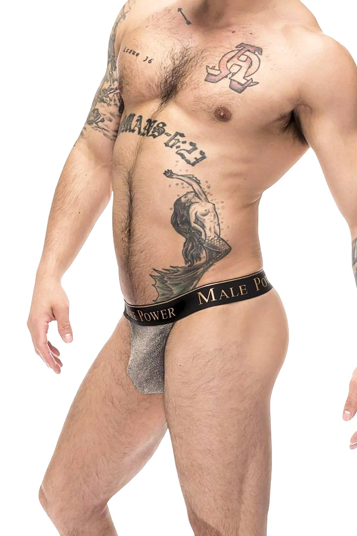 Male Power Snake-Print Viper Micro G-String