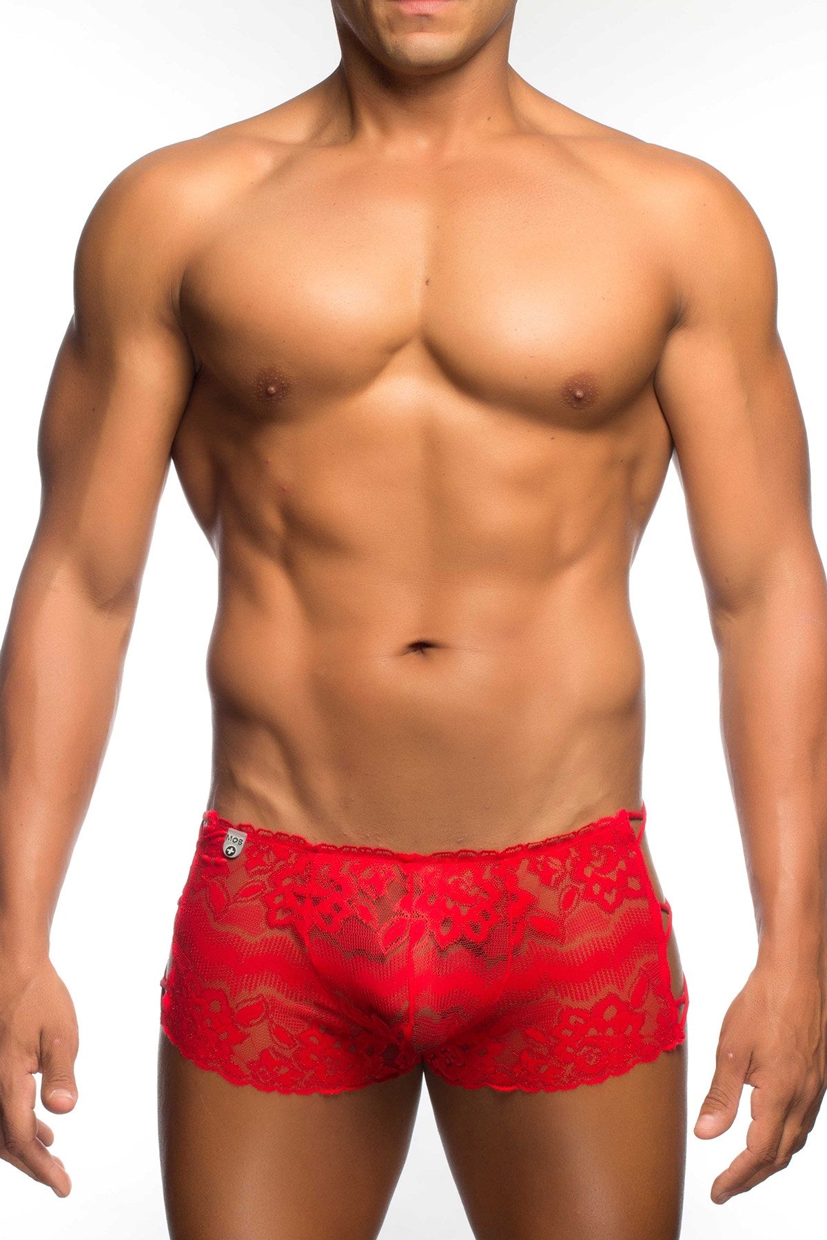 Malebasics Red Lace Open Boxer