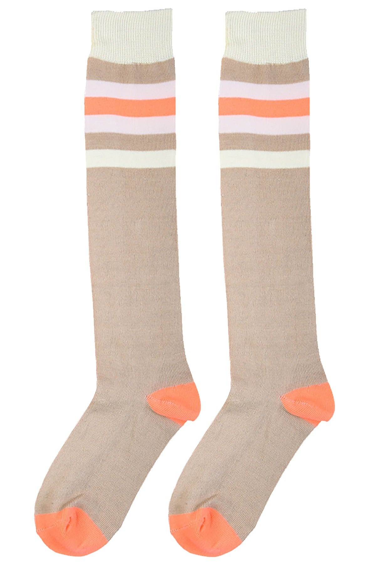 Mamia Orange Creamsicle Peace Knee High Socks
