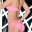 Mapale 2pc Hot Pink Peep Cutout Blacklight Bra & Panty Set