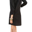 Mapale Black Shredded Button-Down Dress