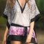 Mapale Leopard Print V-Neck Kimono Cover-Up