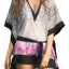 Mapale Leopard Print V-Neck Kimono Cover-Up