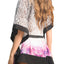 Mapale Leopard Print V-Neck Kimono Cover-Up