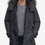 Marc New York Mixed-media Parka With Removable Hood Charcoal Gray