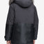 Marc New York Mixed-media Parka With Removable Hood Charcoal Gray