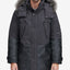 Marc New York Mixed-media Parka With Removable Hood Charcoal Gray