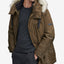 Marc New York Mixed-media Parka With Removable Hood Moss Green