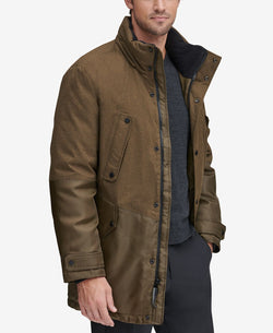 Marc New York Mixed-media Parka With Removable Hood Moss Green thumbnail 2
