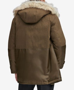 Marc New York Mixed-media Parka With Removable Hood Moss Green thumbnail 3