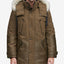 Marc New York Mixed-media Parka With Removable Hood Moss Green