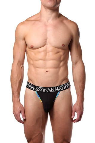 Marco Marco Black/Rainbow Rubix Thong