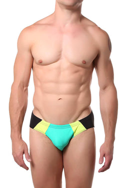 Marco Marco Green Panel Swim Brief thumbnail 1