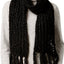 Marcus Adler Black Ultra-Soft Boucle Oblong Scarf