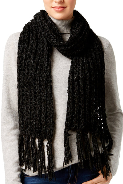 Marcus Adler Black Ultra-Soft Boucle Oblong Scarf