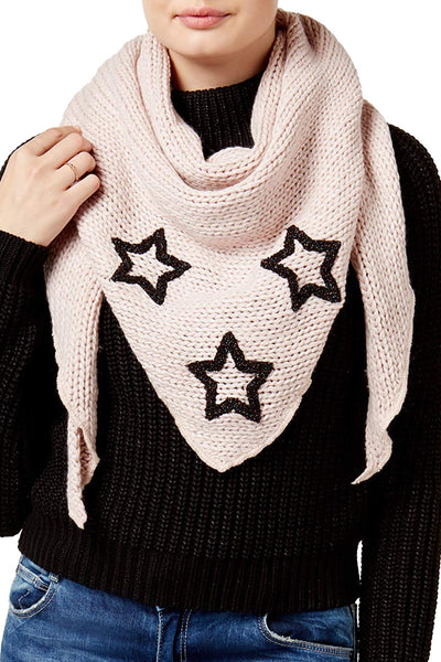 Marcus Adler Blush Starstruck Knit Triangle Scarf