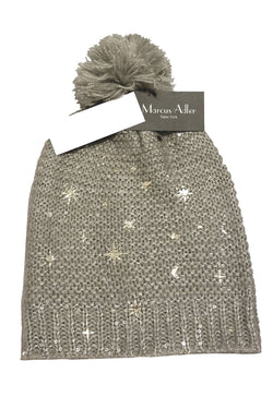 Marcus Adler Charcoal Starburst Pom-Pom Beanie thumbnail 2