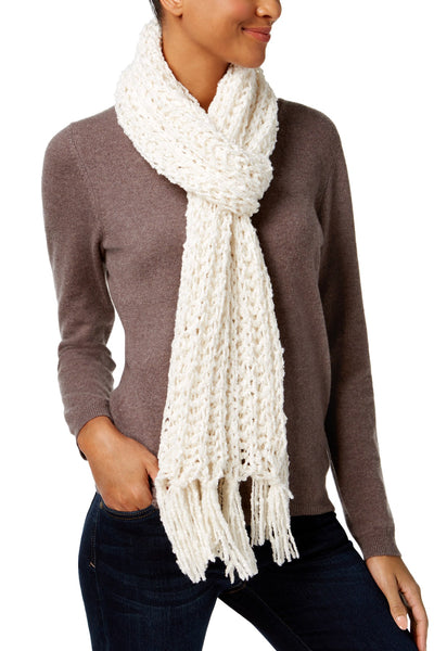Marcus Adler Ivory Ultra-Soft Boucle Oblong Scarf