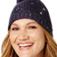 Marcus Adler Navy Starburst Pom-Pom Beanie