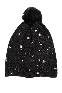 Marcus Adler Navy Starburst Pom-Pom Beanie thumbnail 2