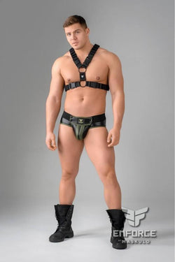 Maskulo Black Enforce Waist-High Open Rear Codpiece Brief thumbnail 2