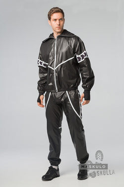 Maskulo Black Fetish Windbreaker Jacket thumbnail 3