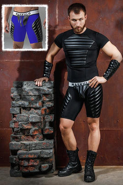 Maskulo Black Full Thigh Pads Cycling Shorts thumbnail 1