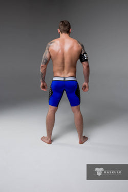 Maskulo Blue Full Thigh Pads Cycling Shorts thumbnail 1
