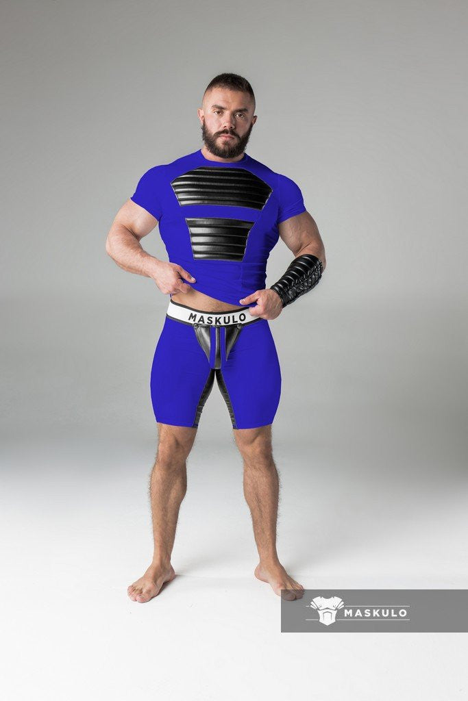 Maskulo Blue Open Rear Cycling Shorts