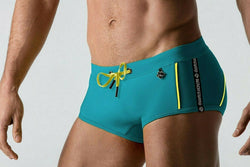 Maskulo British Blue Drawstring Swim Trunk thumbnail 2