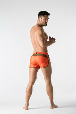 Maskulo Carrot Contrast Mesh Swim Trunk thumbnail 3
