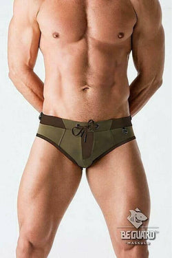 Maskulo Dark Olive BeGuard Swim Brief thumbnail 1