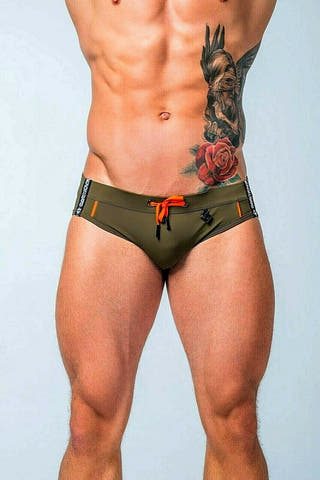 Maskulo Olive Quick Dry Swim Brief