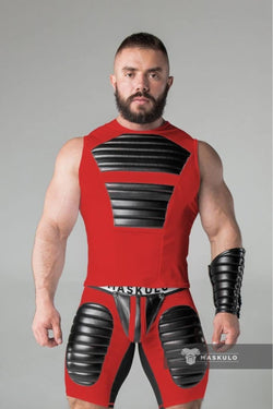Maskulo Red Armored Tank Top thumbnail 1