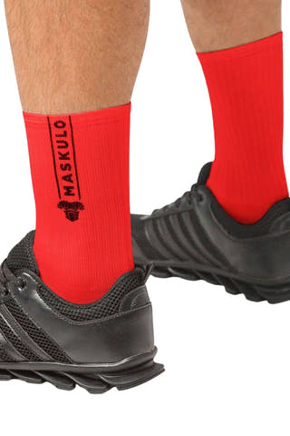 Maskulo Red Fetish Crew Sock