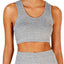 Material Girl Active Heather Grey Low Impact Biker Cropped Tank Bra