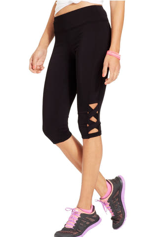 Material Girl Black CrissCross Capri Legging