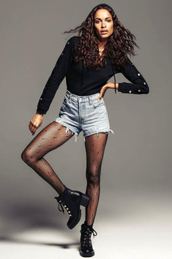 Material Girl Black Juniors' Stud Trimmed Hoodie Bodysuit thumbnail 1