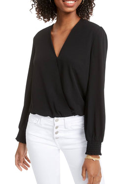 Material Girl Black Juniors' Surplice Bodysuit thumbnail 4