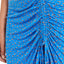 Material Girl Blue Ditsy Printed Junior's Ruched Tie Front Skirt