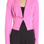 Material Girl Fuschia Pink Junior's Cropped Crepe Blazer