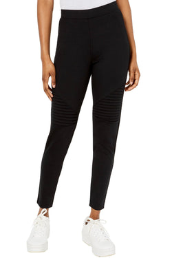 Material Girl Jet Black Junior's High Rise Moto Legging thumbnail 1