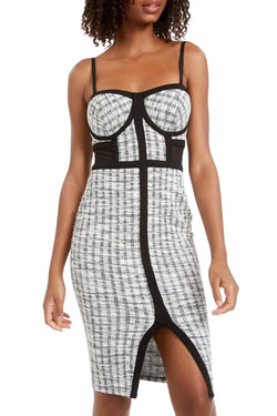 Material Girl Plaid Jacquard Juniors' Illusion Bodycon Dress thumbnail 2