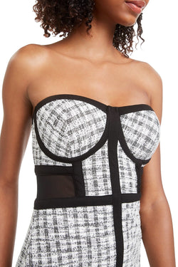 Material Girl Plaid Jacquard Juniors' Illusion Bodycon Dress thumbnail 3