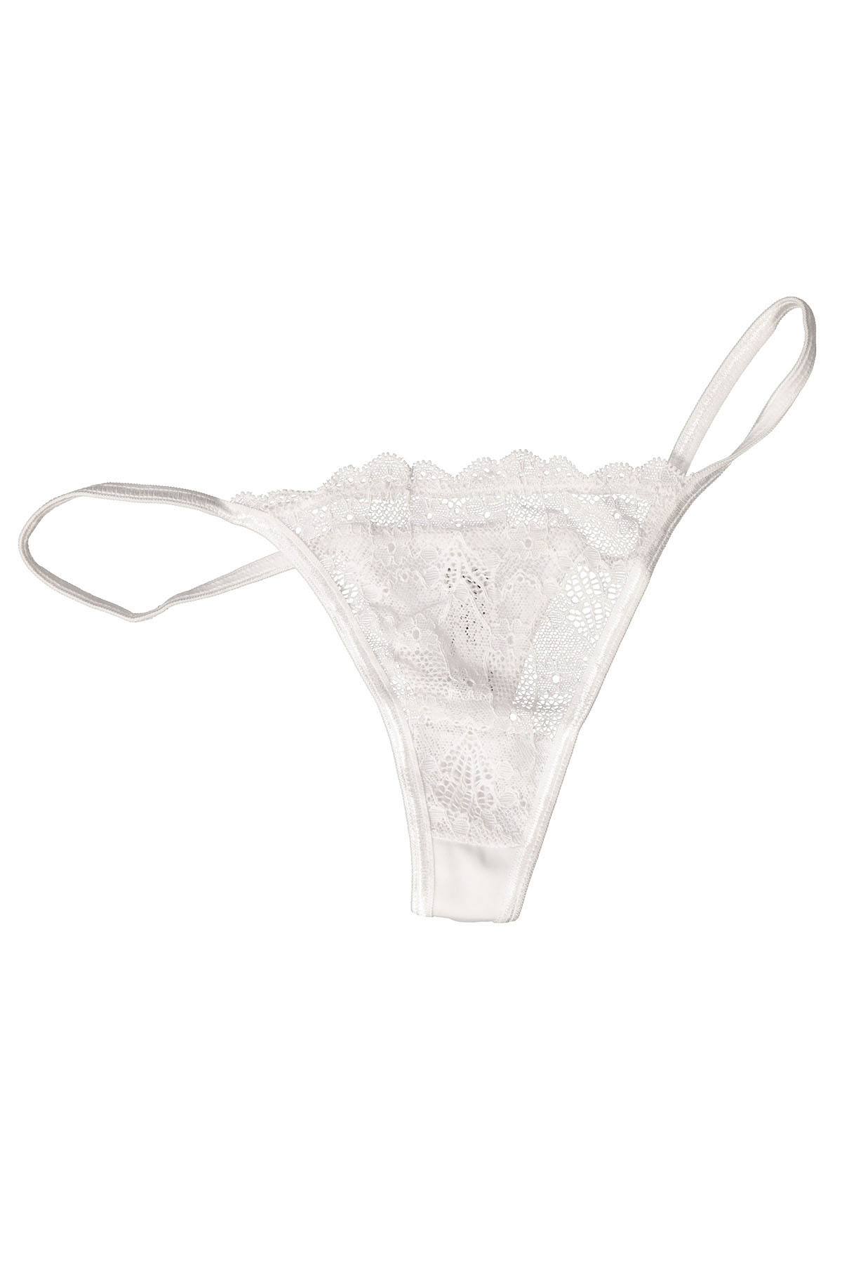 Matisse White Lace Thong