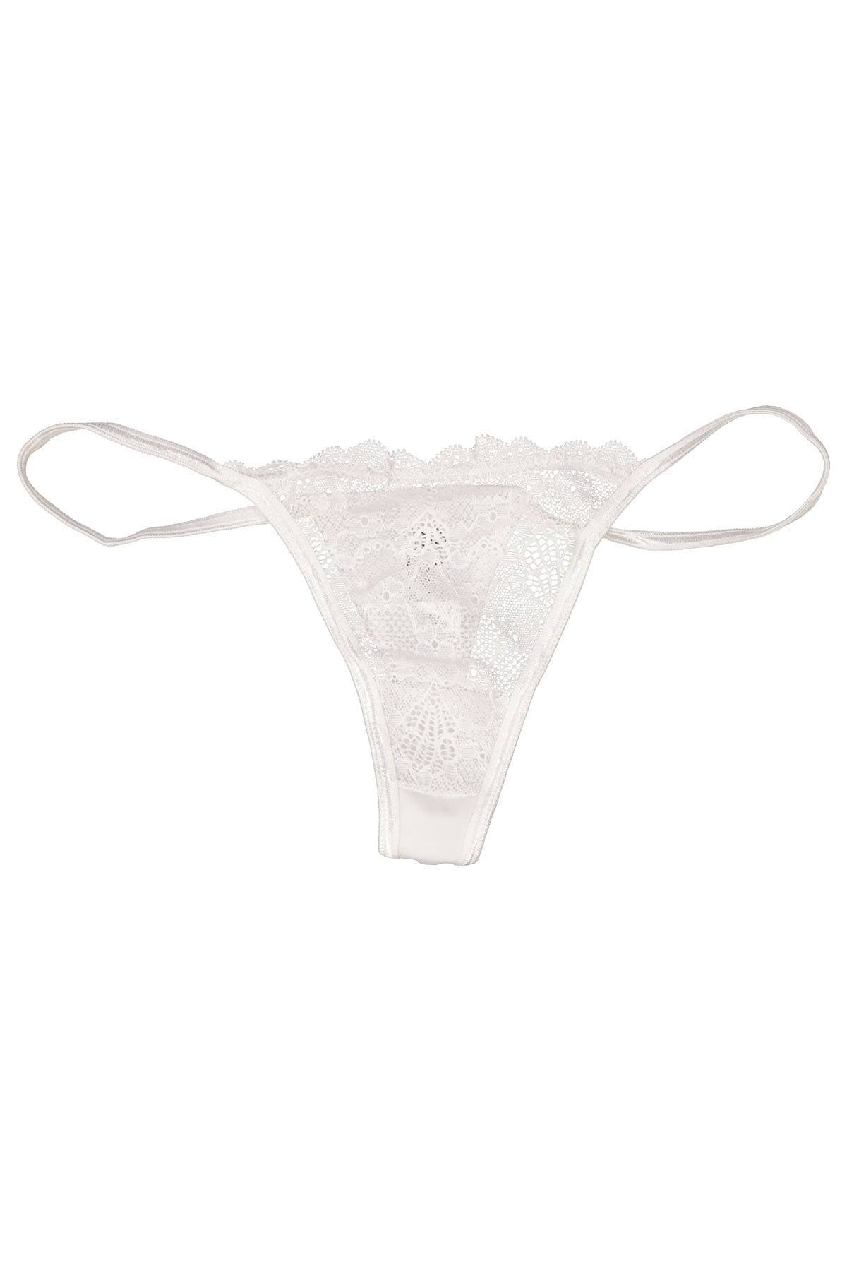 Matisse White Lace Thong